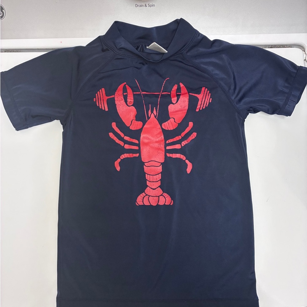Navy Lobster Graphic SwimT-Shirt